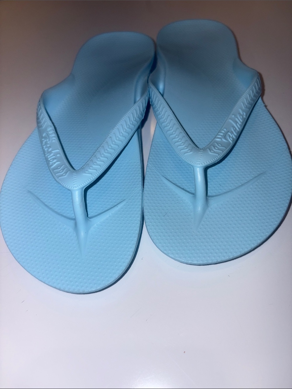 Light Blue Comfort Flip Flops - Picture 2 of 4
